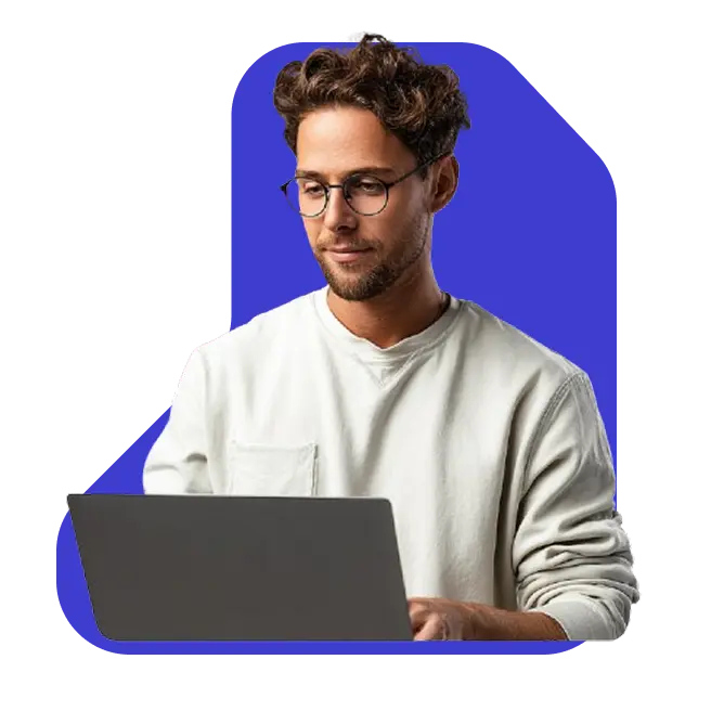 guy with a laptop